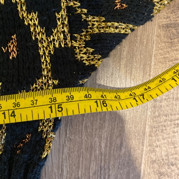 80s Glam Metallic Cheetah Batwing Sweater – I.B. Diffusion – Women’s Small - Picture 9 of 10